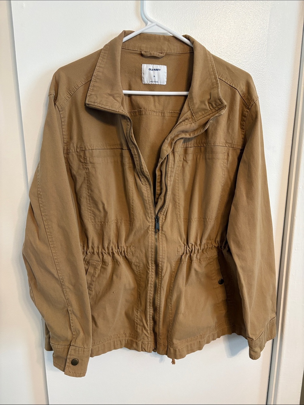 Old Navy Caramel Drawstring Waist Jacket